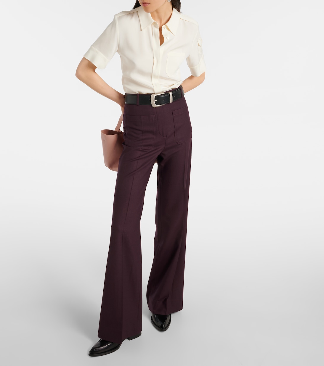 Alina high-rise flared pants | Victoria Beckham