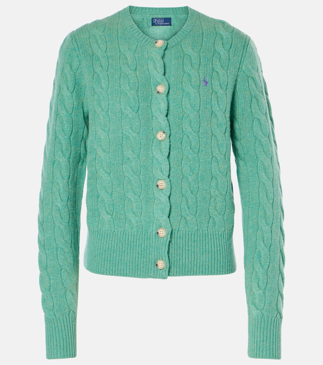 Cable-knit wool and cashmere cardigan | Polo Ralph Lauren