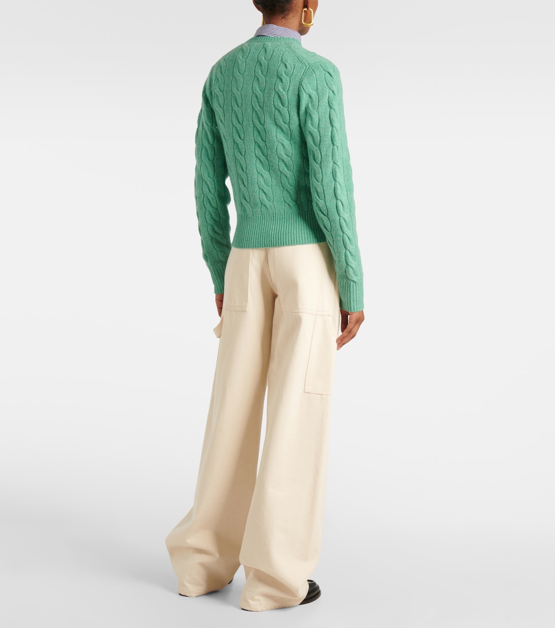 Cable-knit wool and cashmere cardigan | Polo Ralph Lauren