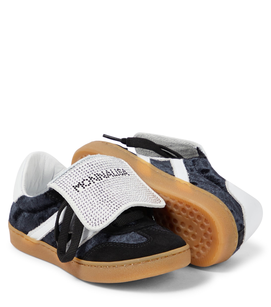 Baskets en daim à logo | Monnalisa