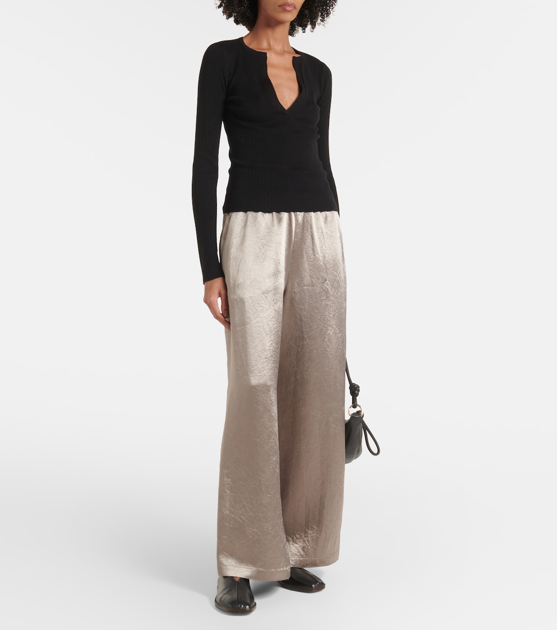 Pantalon ample Accanto en satin | Max Mara