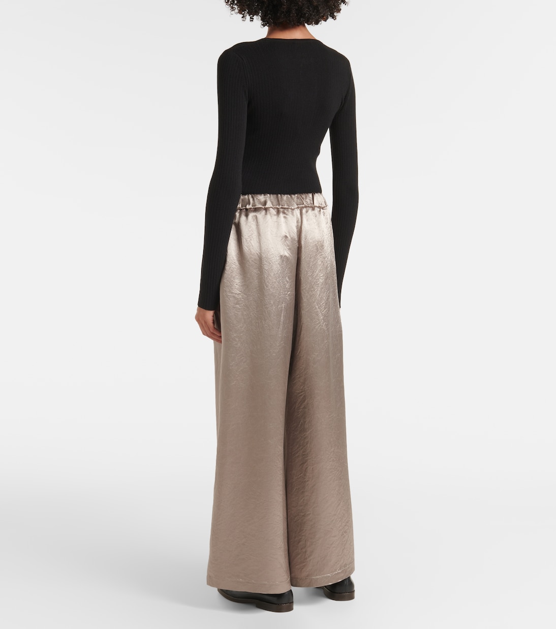 Pantalon ample Accanto en satin | Max Mara