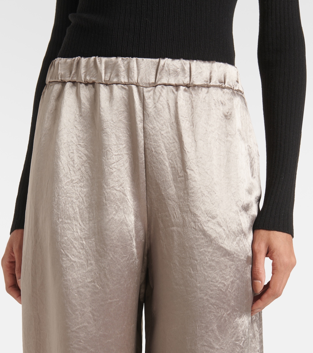 Pantalon ample Accanto en satin | Max Mara