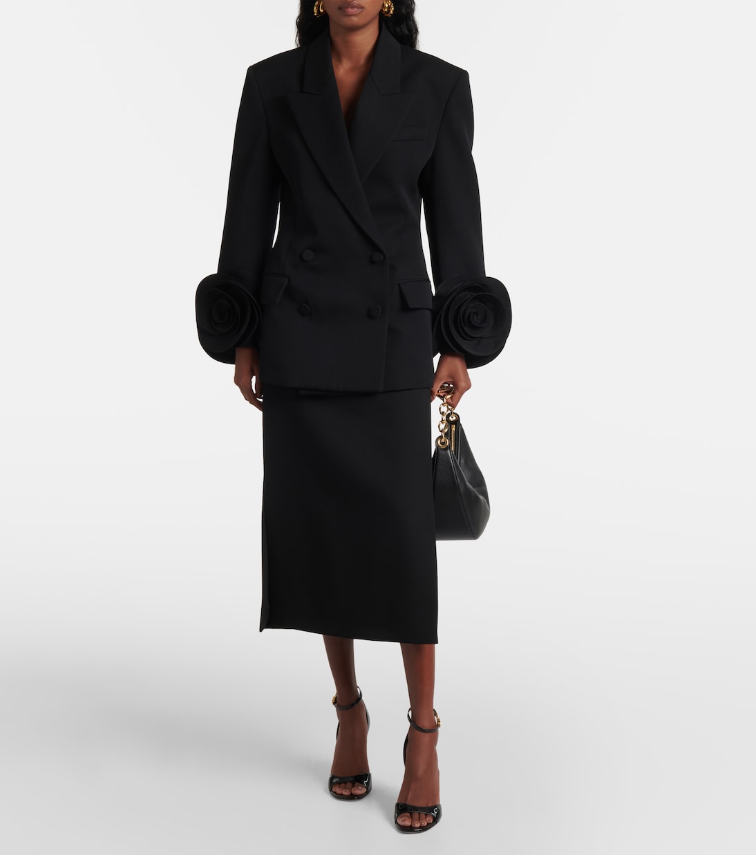 Blazer en laine vierge à fleurs | Valentino