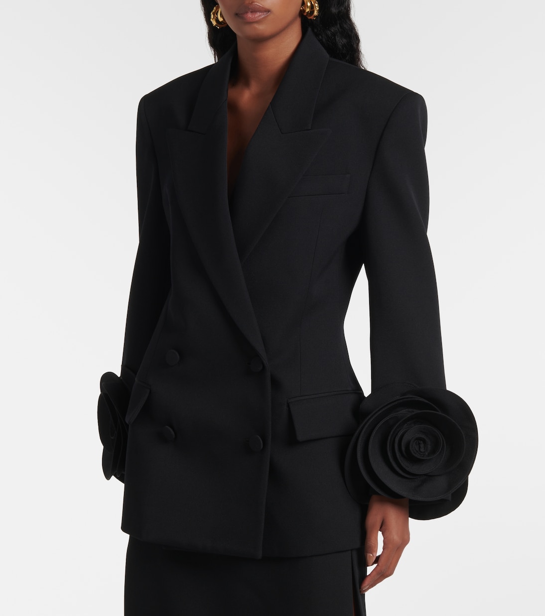 Blazer en laine vierge à fleurs | Valentino