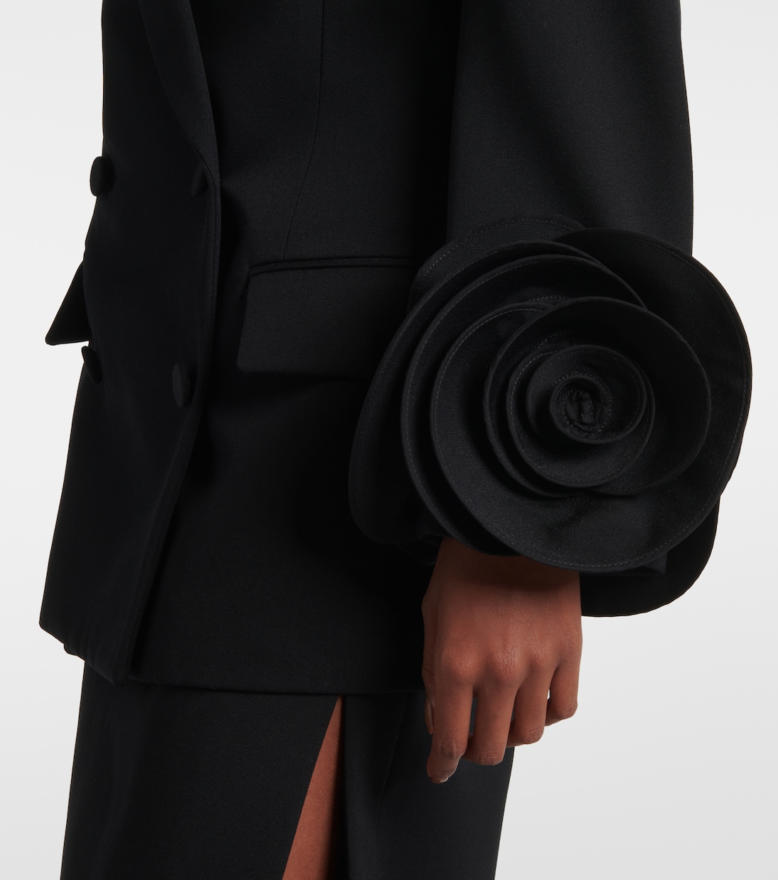 Blazer en laine vierge à fleurs | Valentino