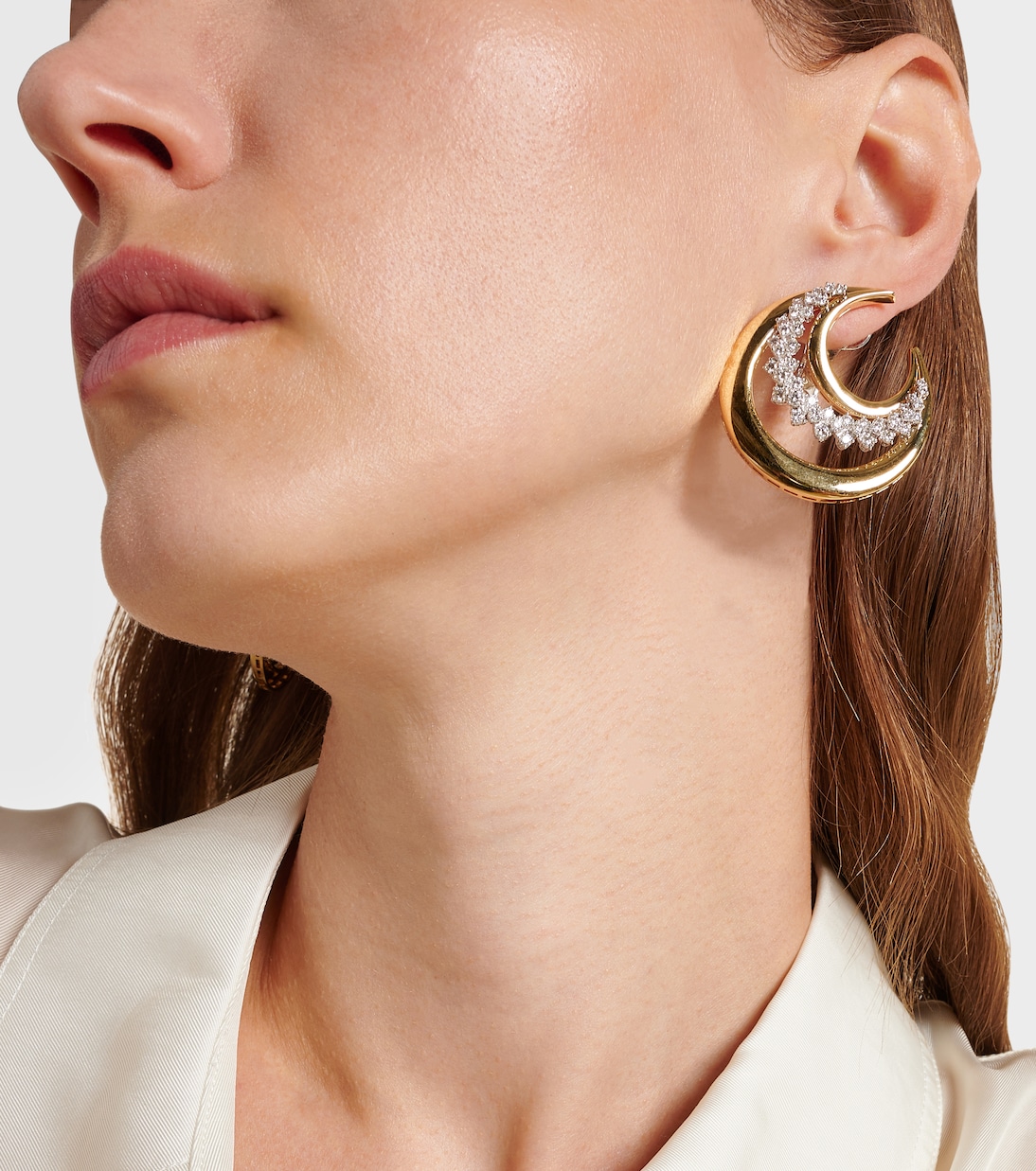 Boucles d'oreilles Golden Strada en or 18 ct et diamants | Yeprem