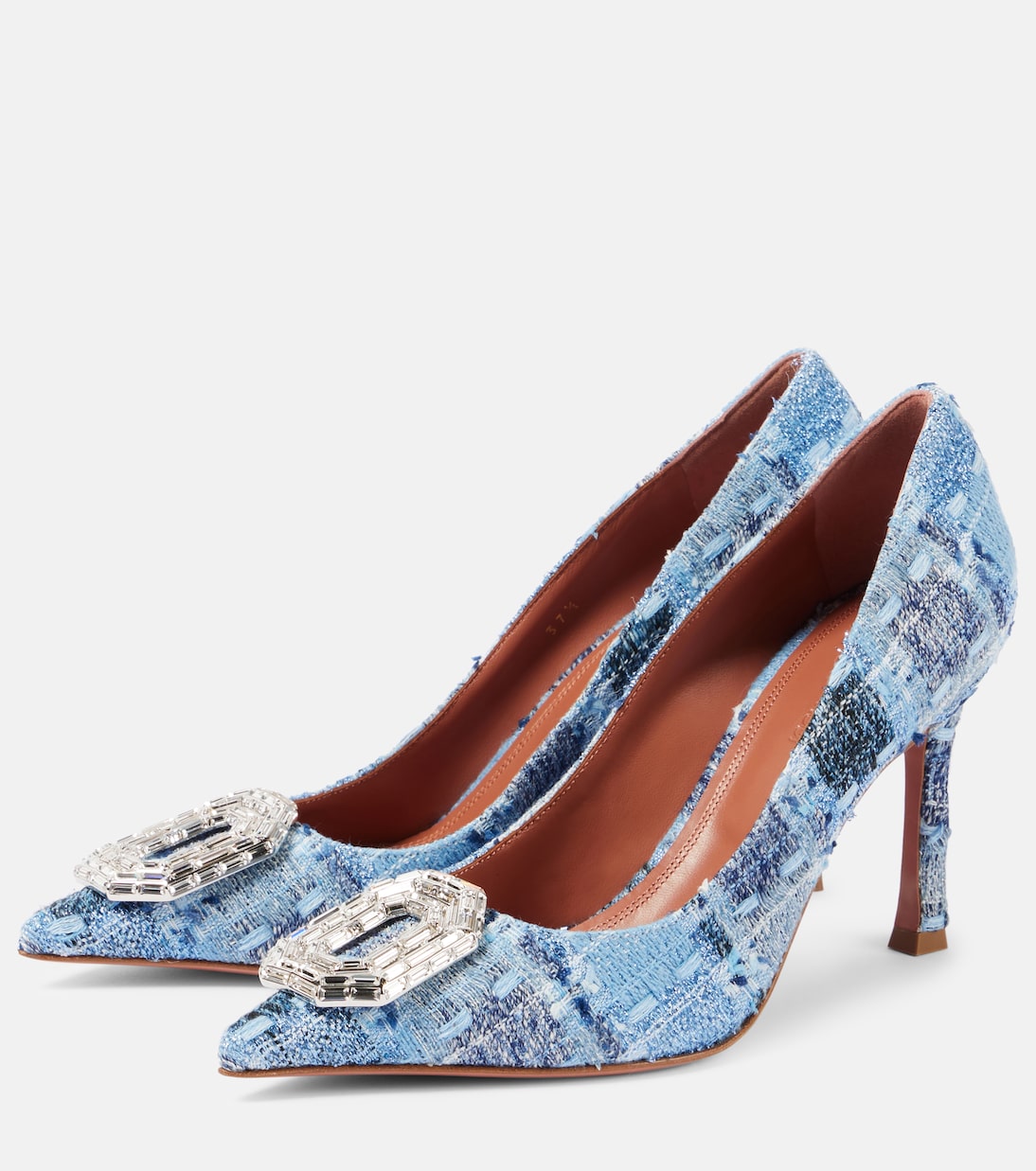 Camelia 90 tweed pumps | Amina Muaddi