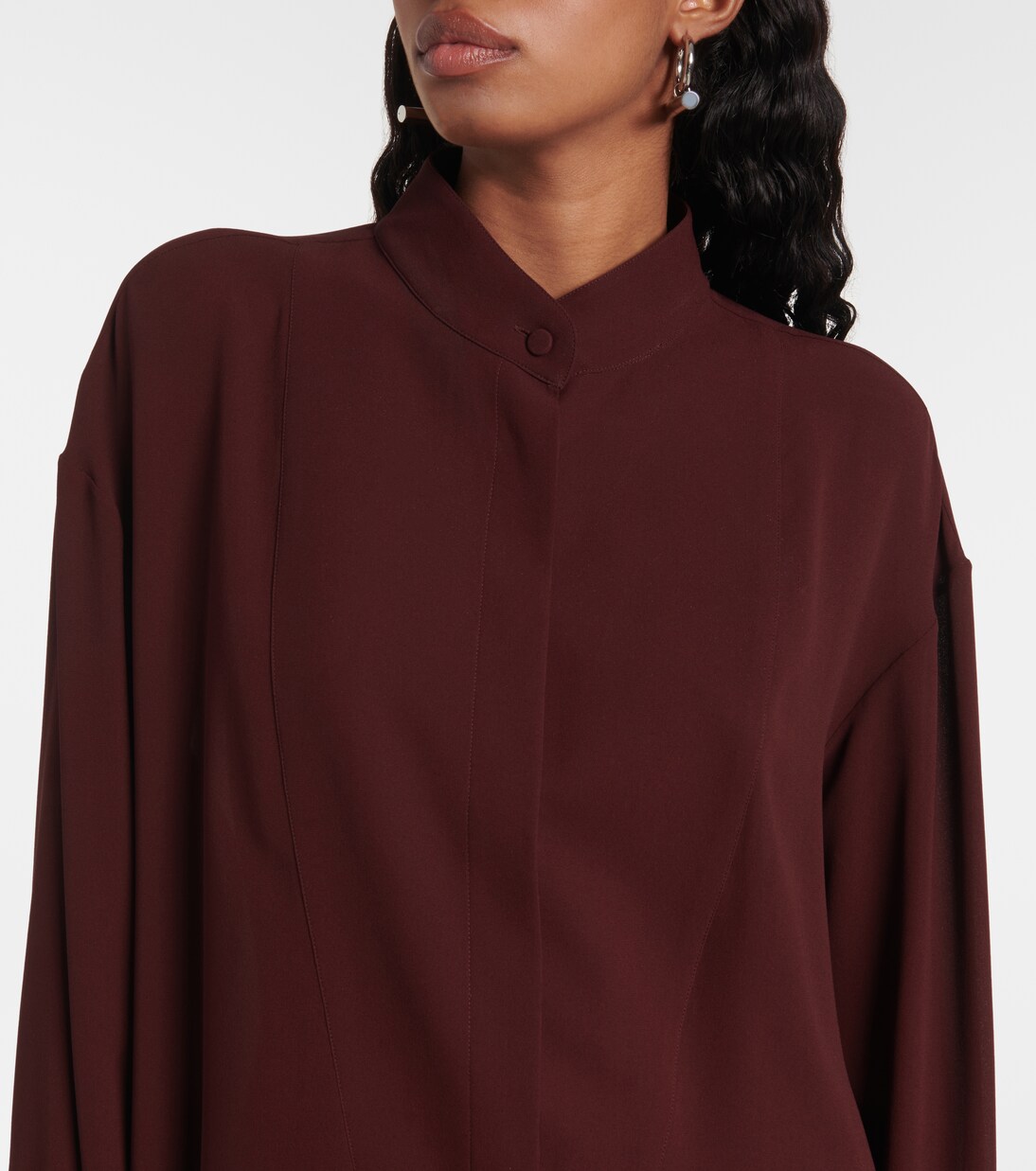Abito chemisier oversize in seta | McQueen