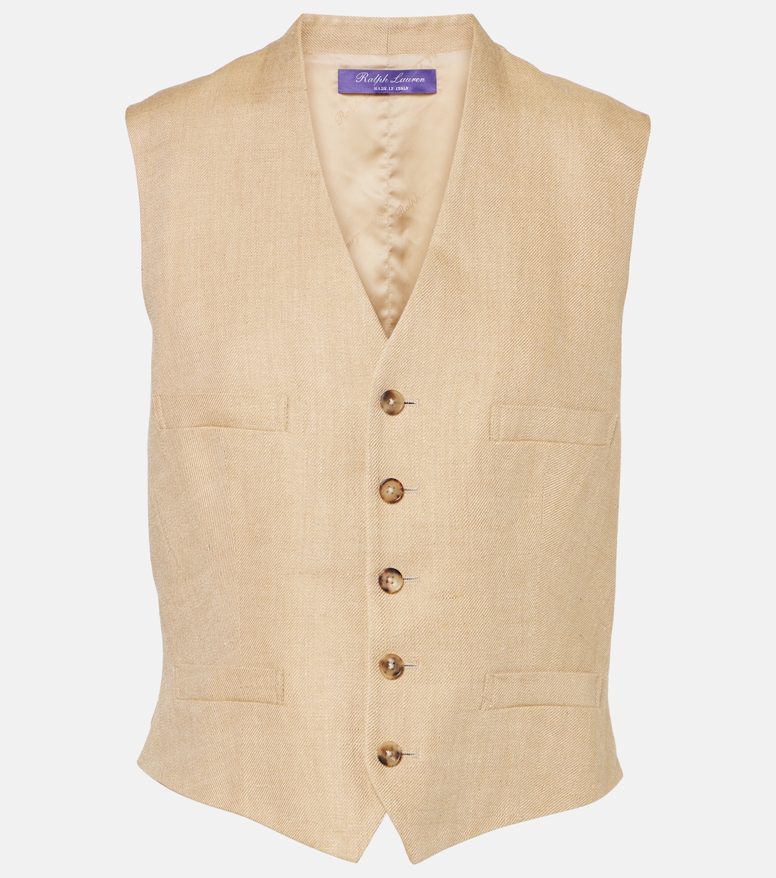 Gilet Jaiden in seta e lino | Ralph Lauren Collection