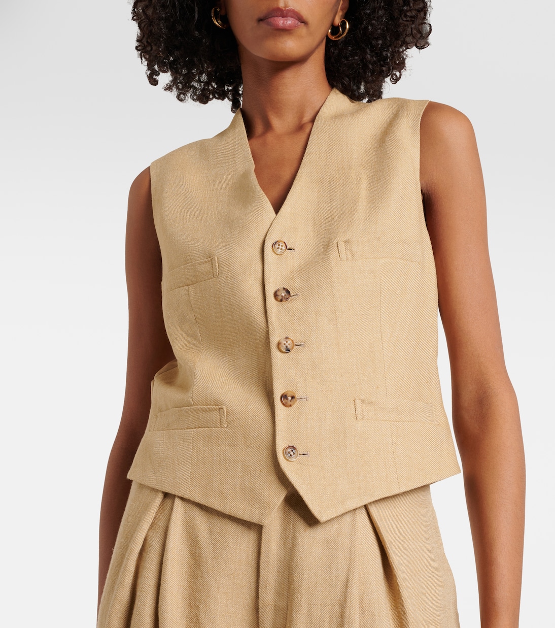 Gilet Jaiden in seta e lino | Ralph Lauren Collection