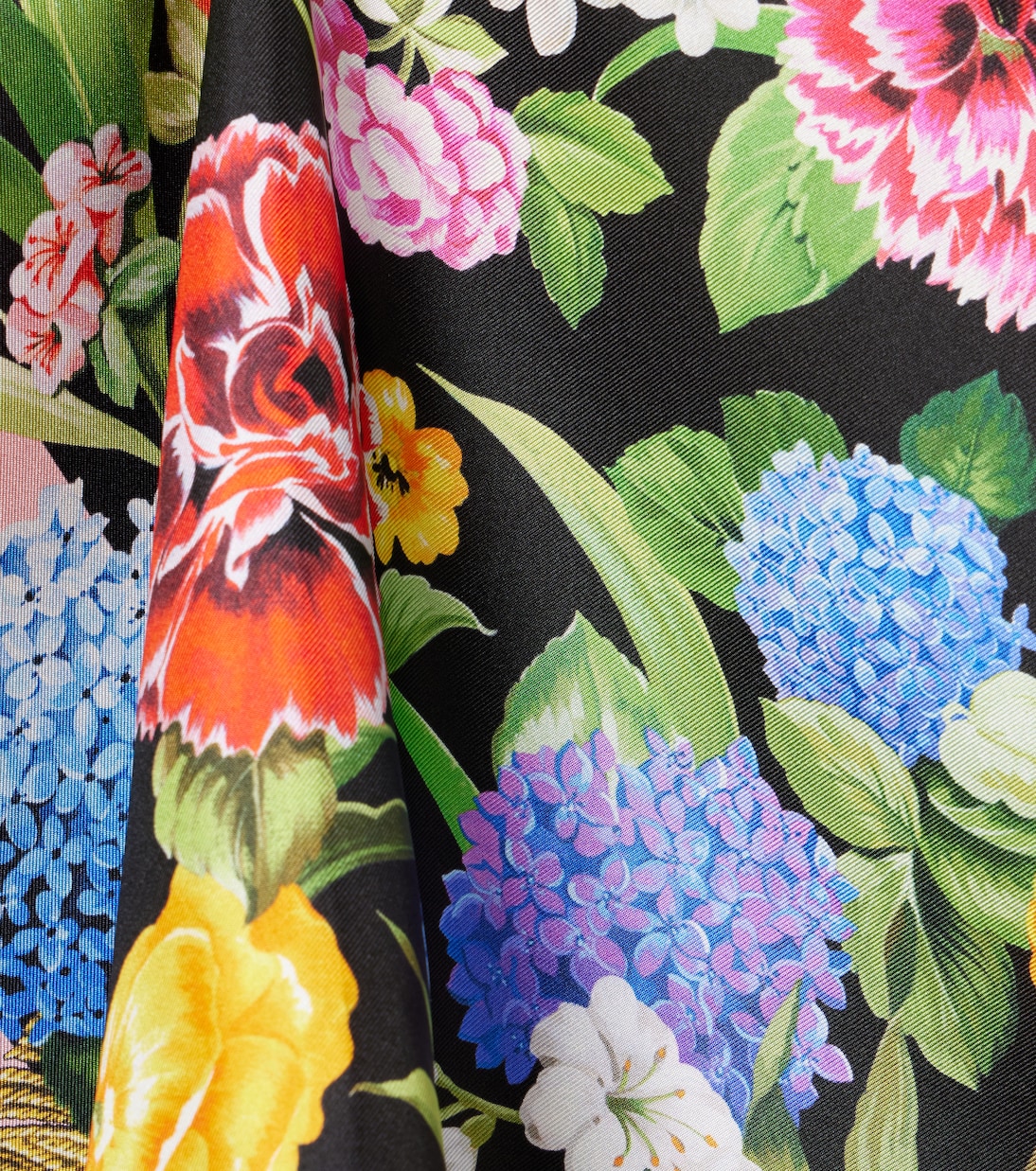 Foulard in seta con stampa floreale | Dolce&Gabbana