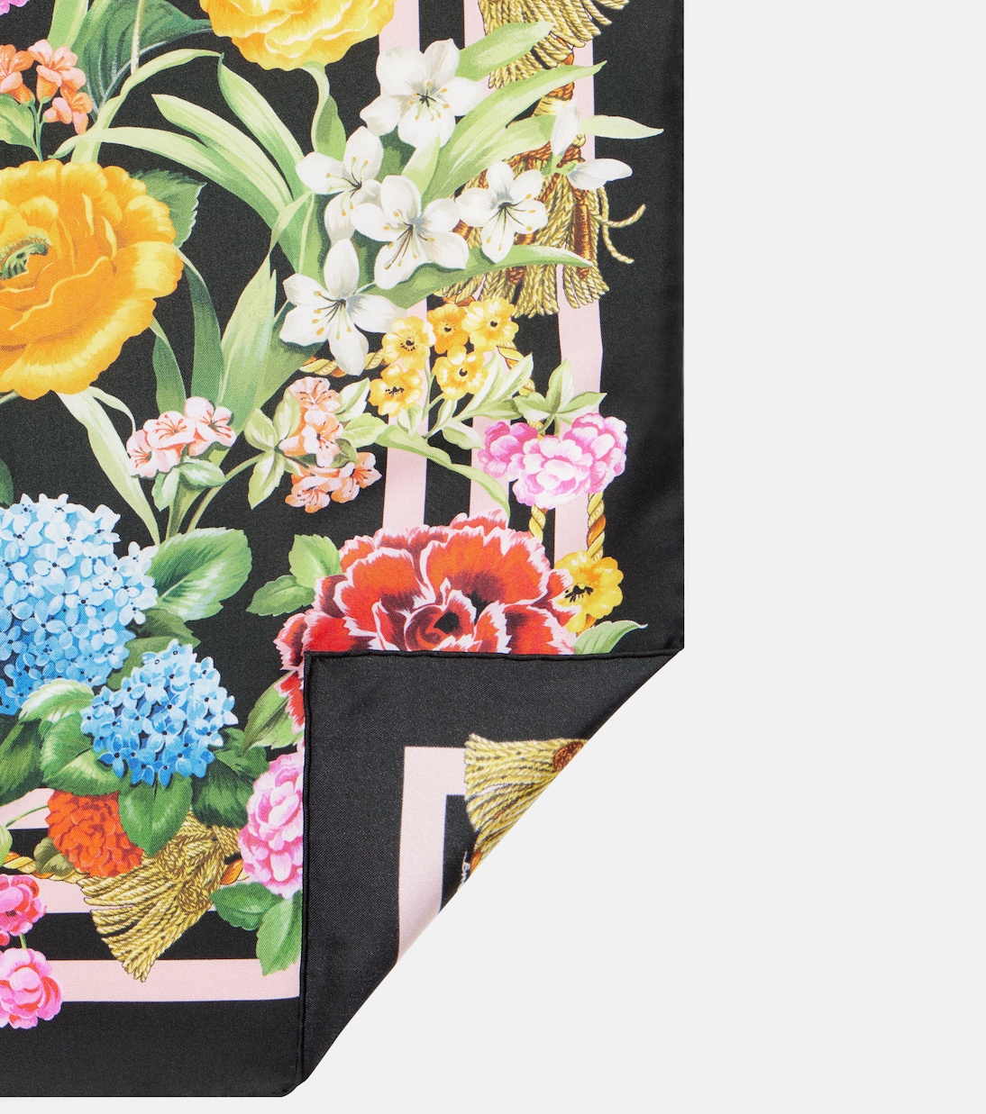 Foulard in seta con stampa floreale | Dolce&Gabbana