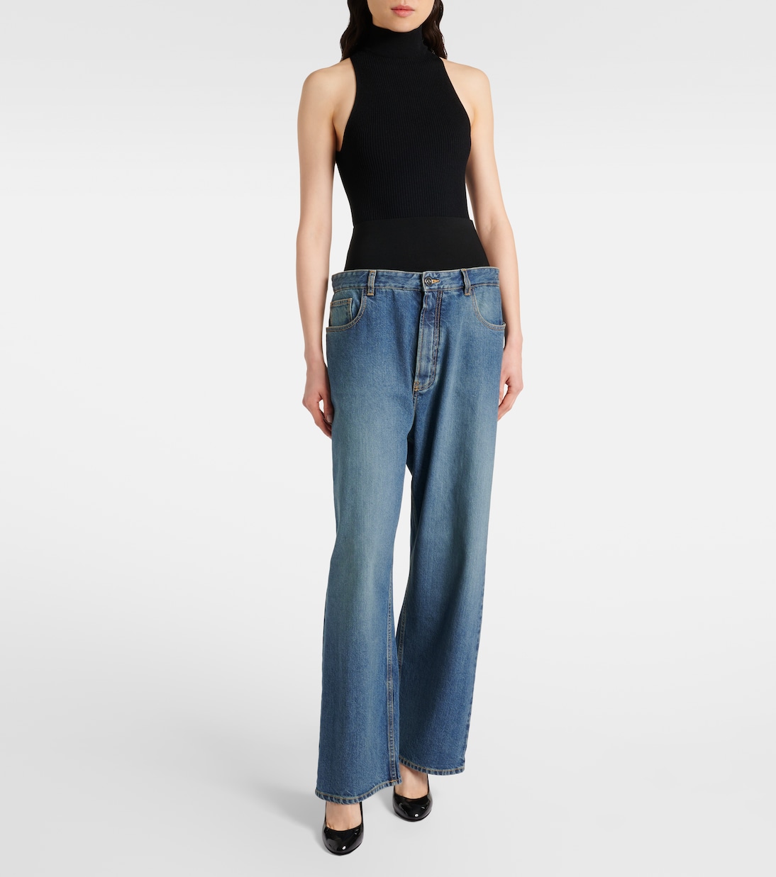 Halterneck jersey bodysuit | Alaïa