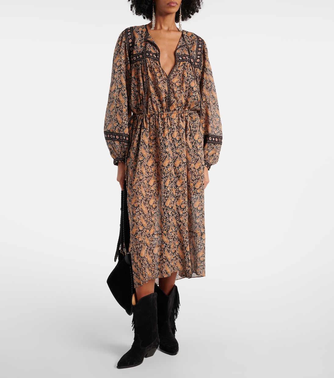 Abito midi Greila in voile di cotone | Marant Etoile