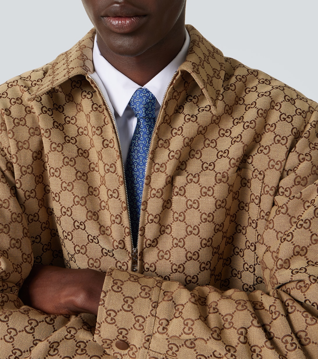 Cravatta Horsebit in seta jacquard | Gucci