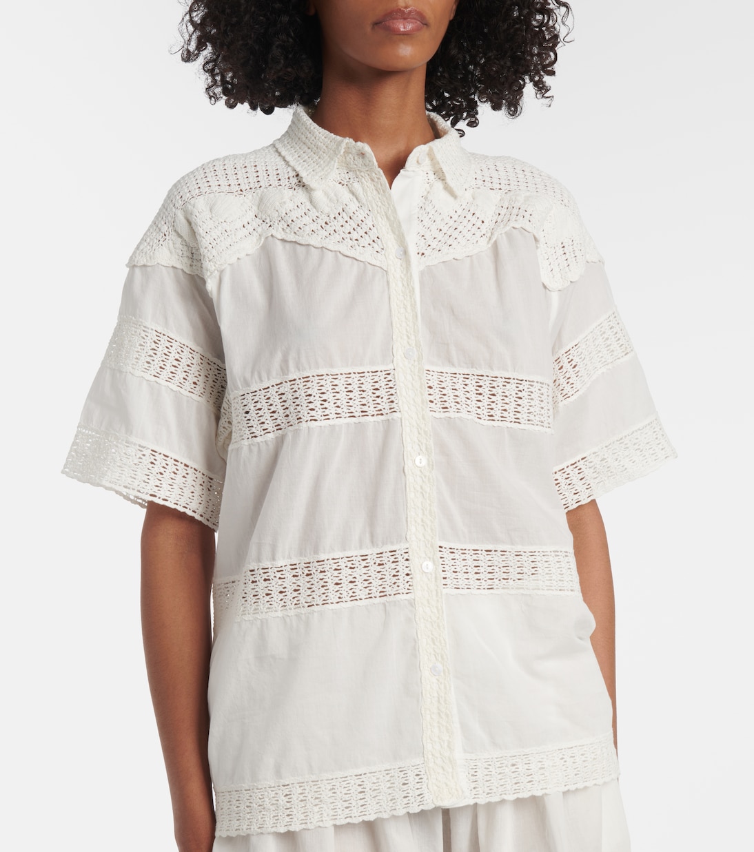 Camicia Amal in crochet di cotone | Ulla Johnson