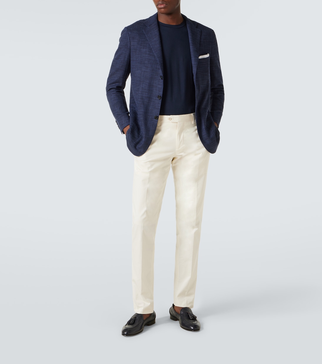 Blazer en mezcla de lana, seda y algodón | Kiton