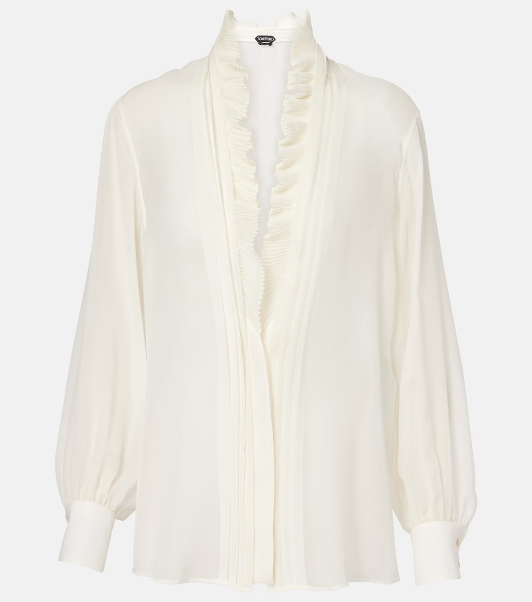 Blusa in seta con volant | Tom Ford