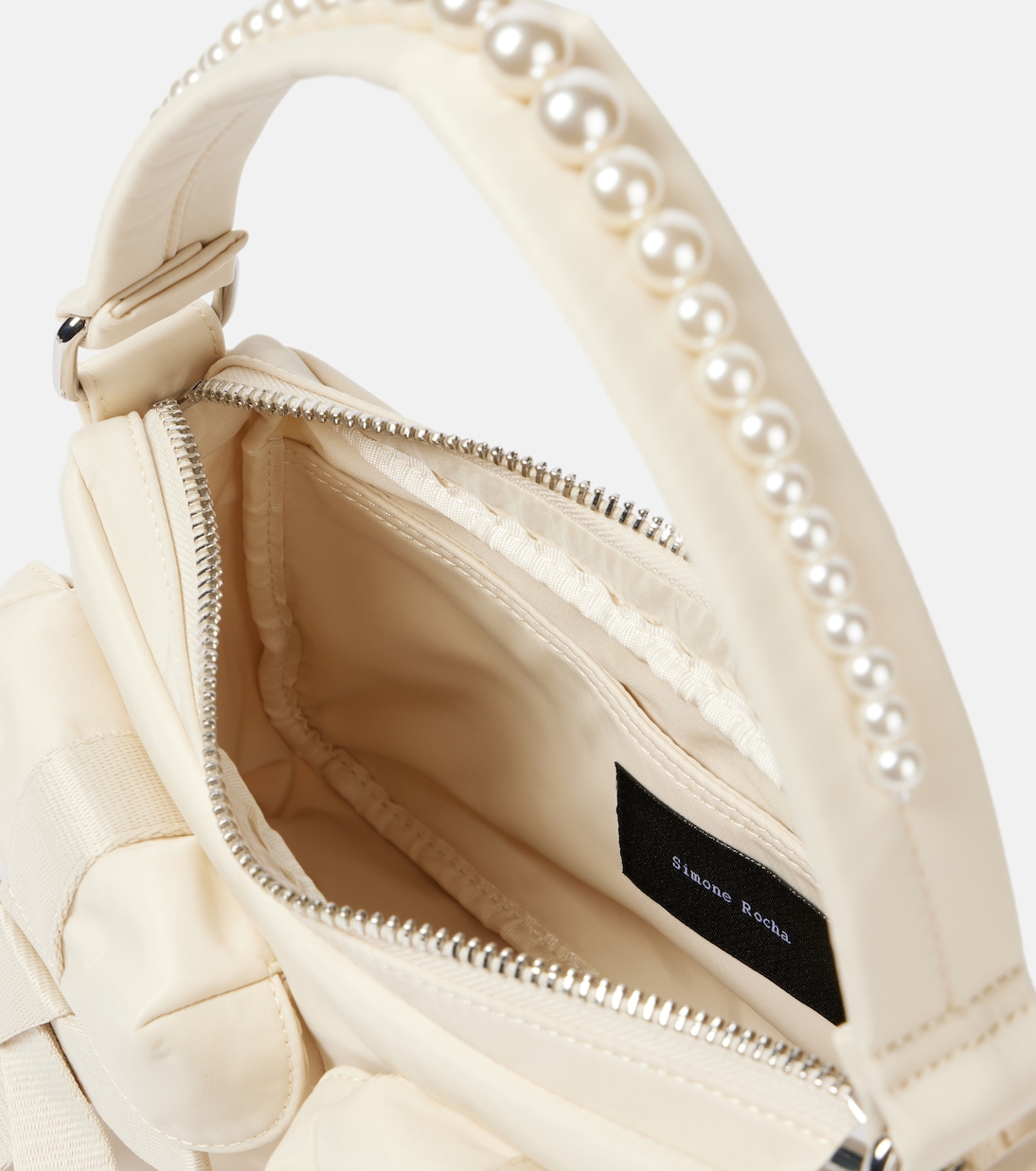 Schultertasche Utility Bow mit Zierperlen | Simone Rocha