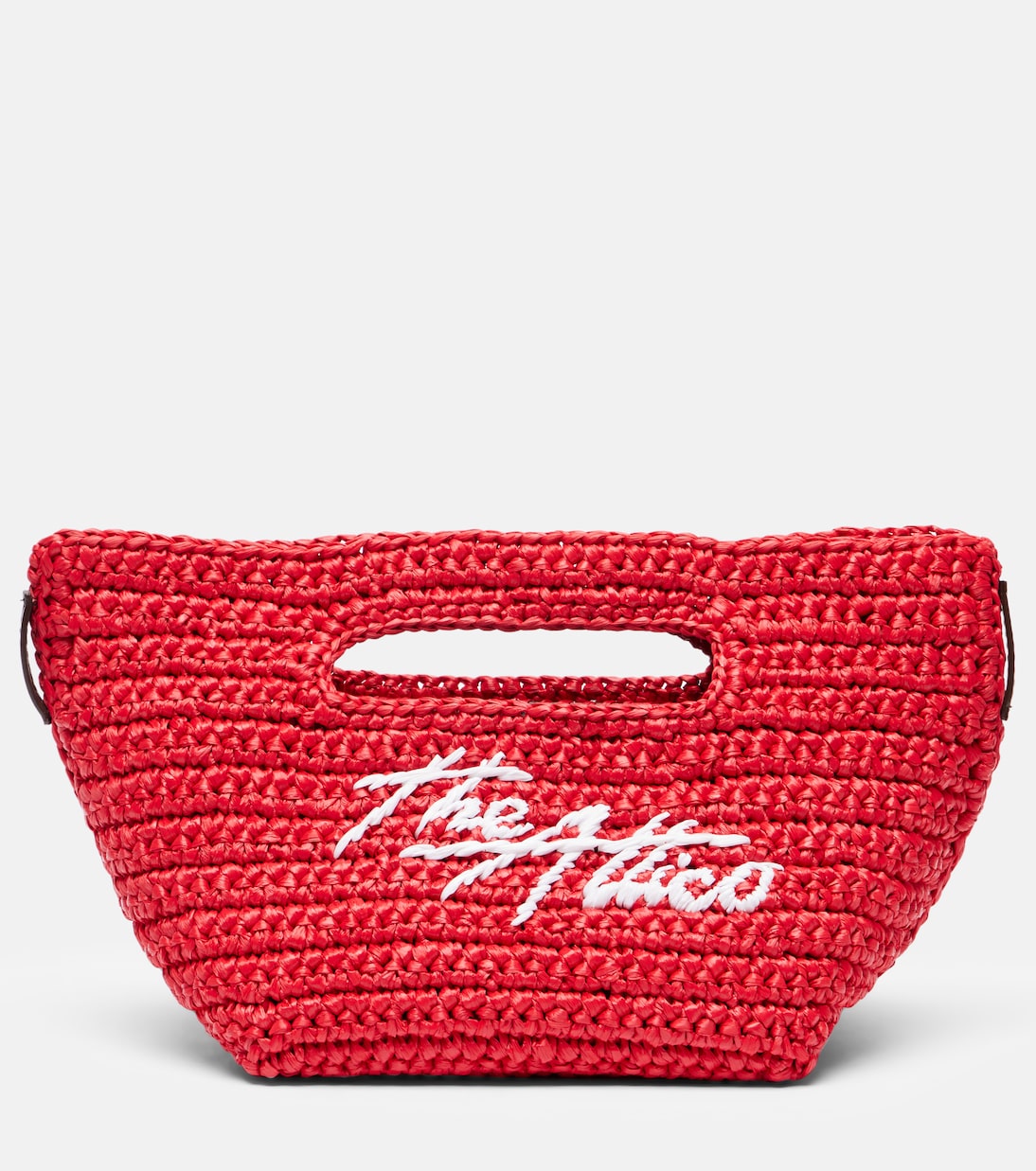 Via Dei Giardini 15 raffia-effect tote bag | The Attico