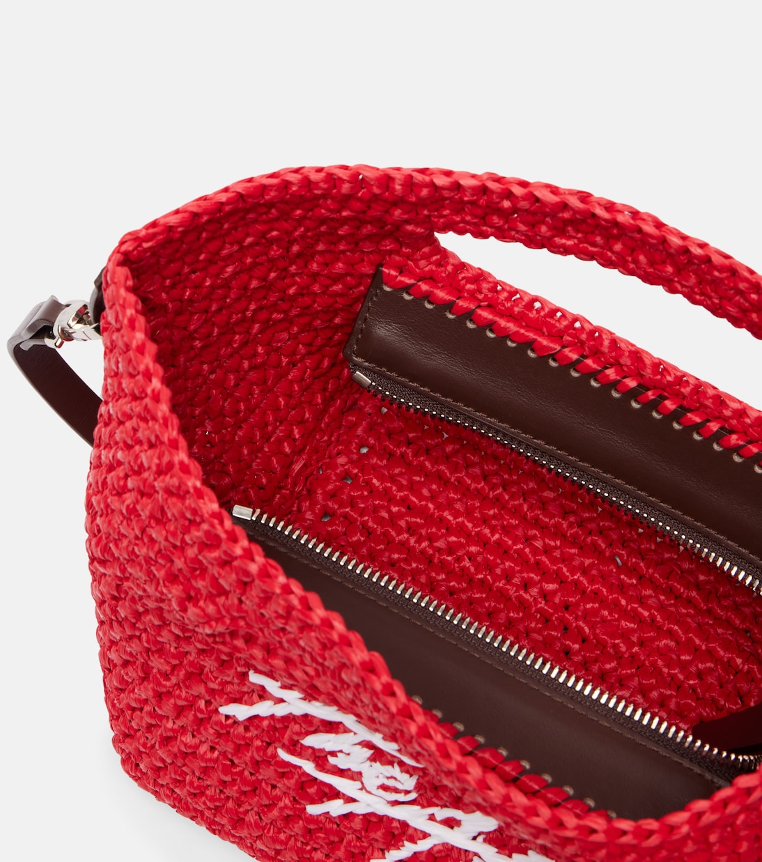 Via Dei Giardini 15 raffia-effect tote bag | The Attico