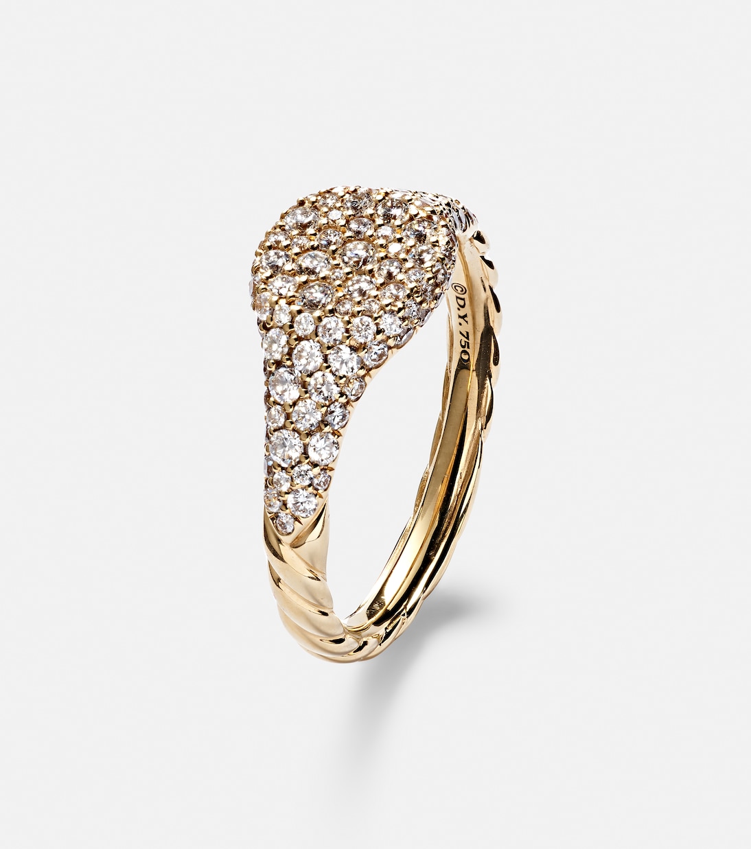 Bague Petite Pavé en or 18 ct et diamants | David Yurman