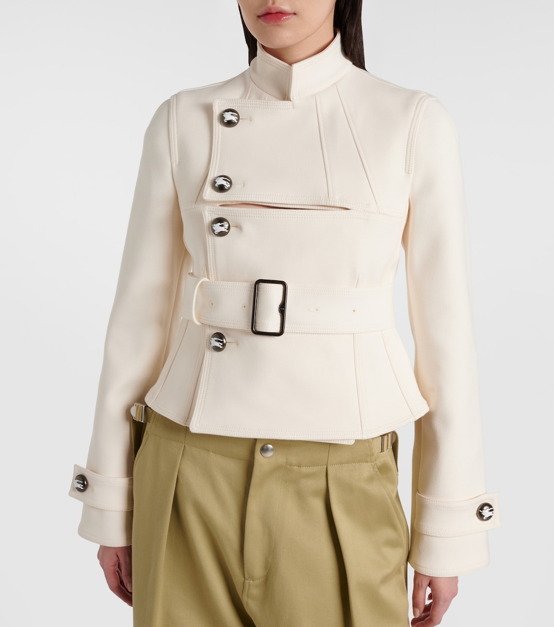 Giacca con cut-out e cintura | Burberry