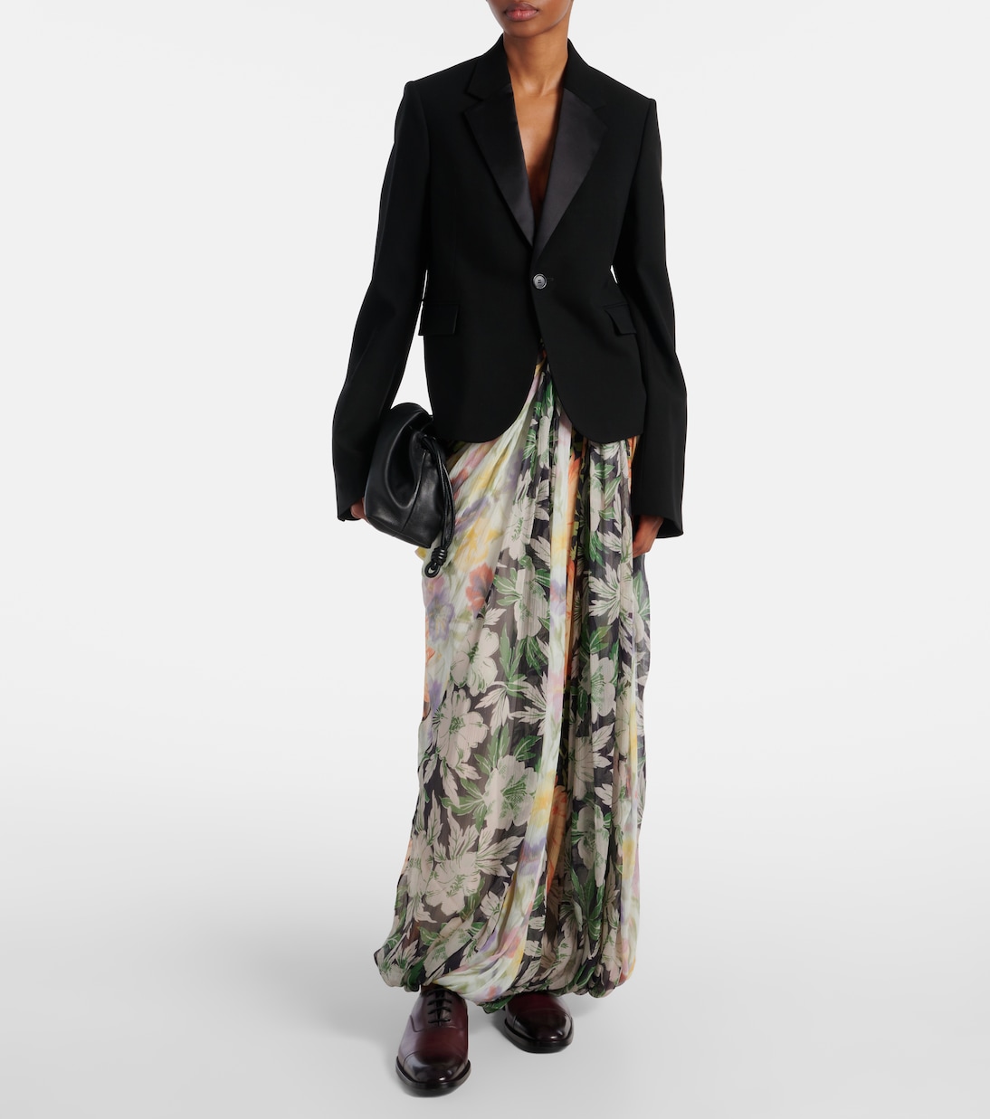 Blazer in lana con raso | Loewe