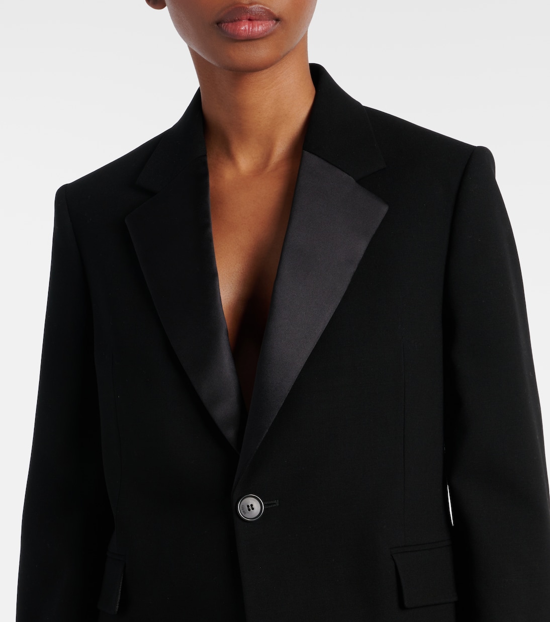 Blazer in lana con raso | Loewe