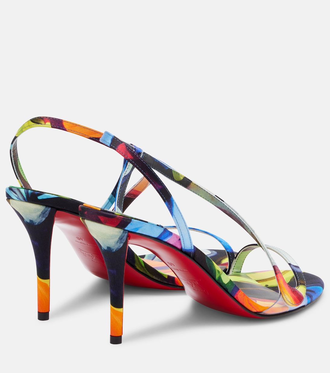 Rosa Z 80 printed satin sandals | Christian Louboutin
