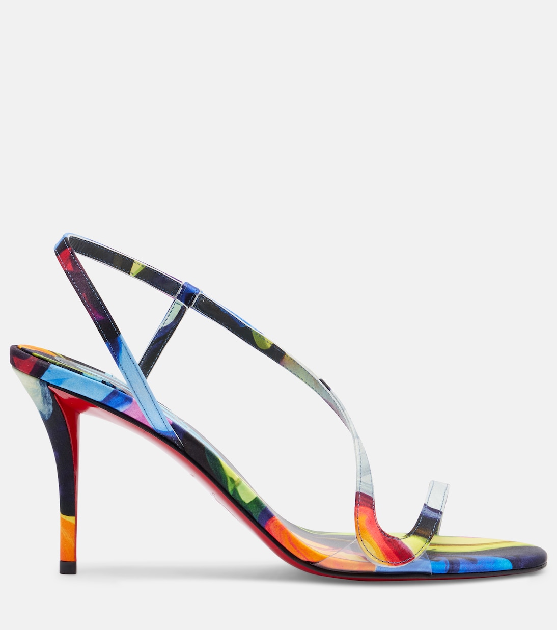 Rosa Z 80 printed satin sandals | Christian Louboutin