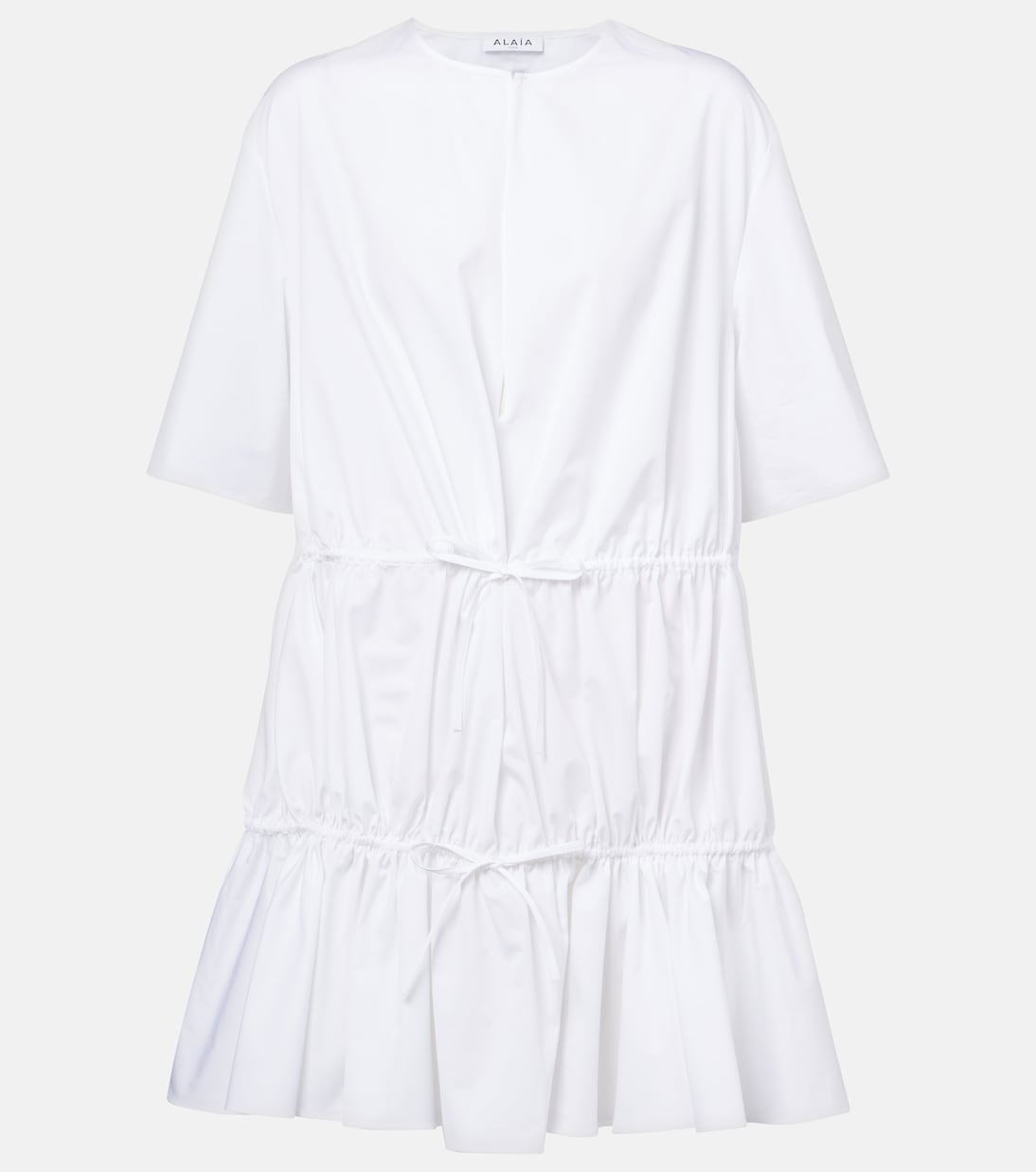 Tiered cotton minidress | Alaïa