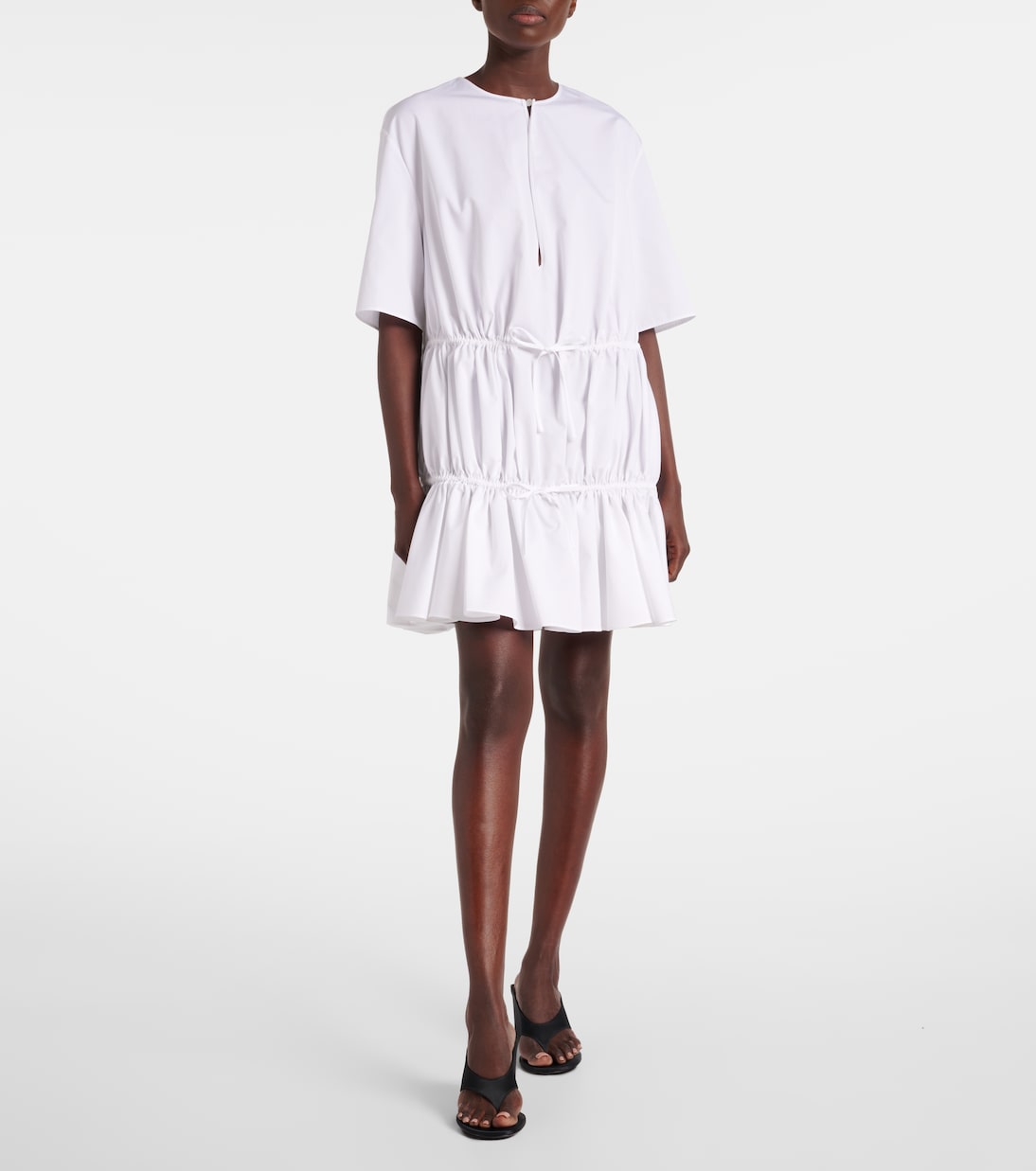 Tiered cotton minidress | Alaïa