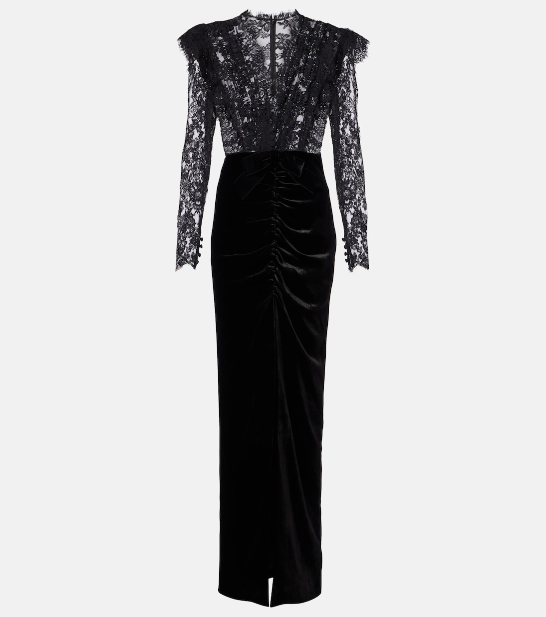 Lace and velvet gown | Alessandra Rich