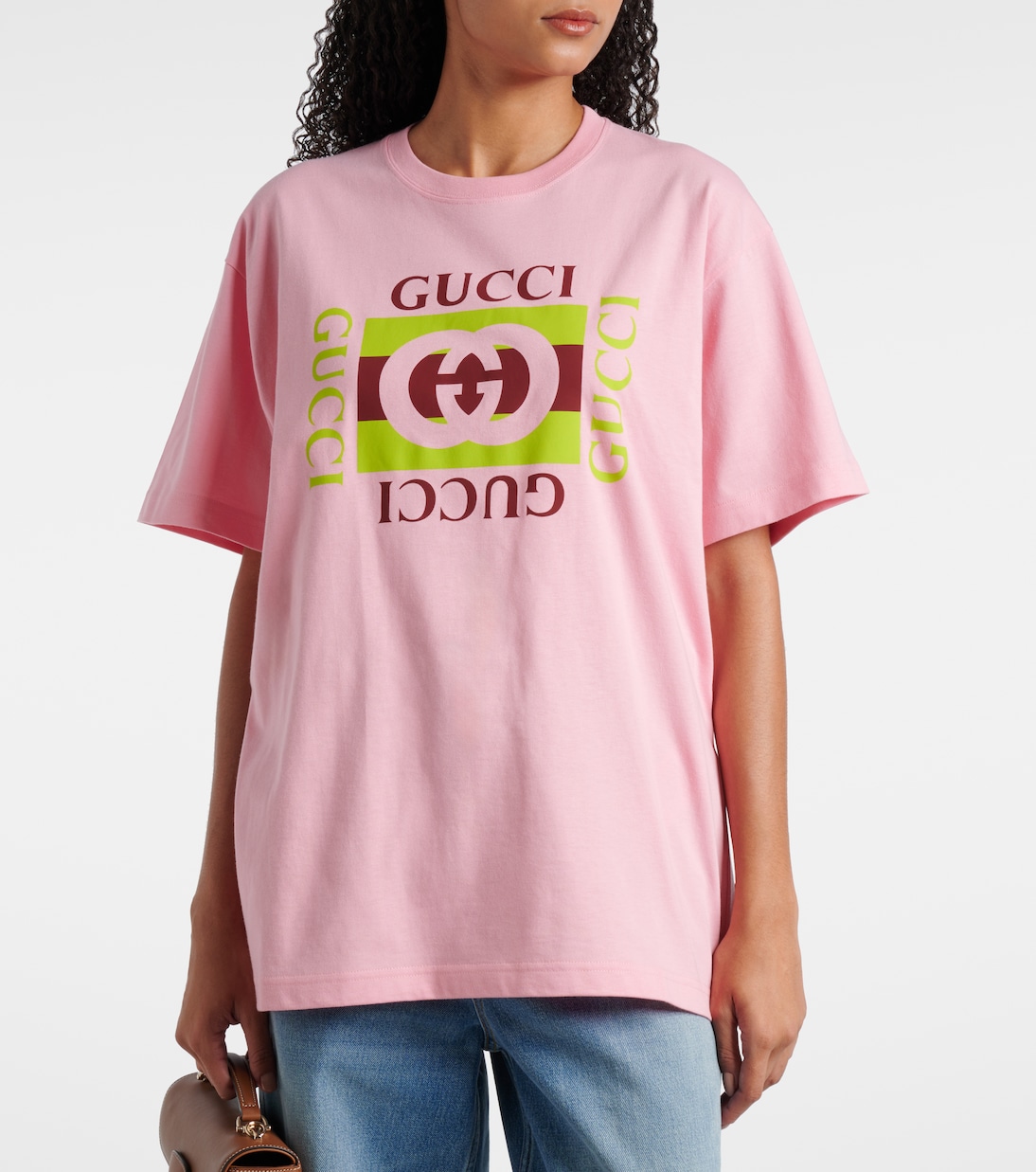T-shirt in jersey di cotone con logo | Gucci
