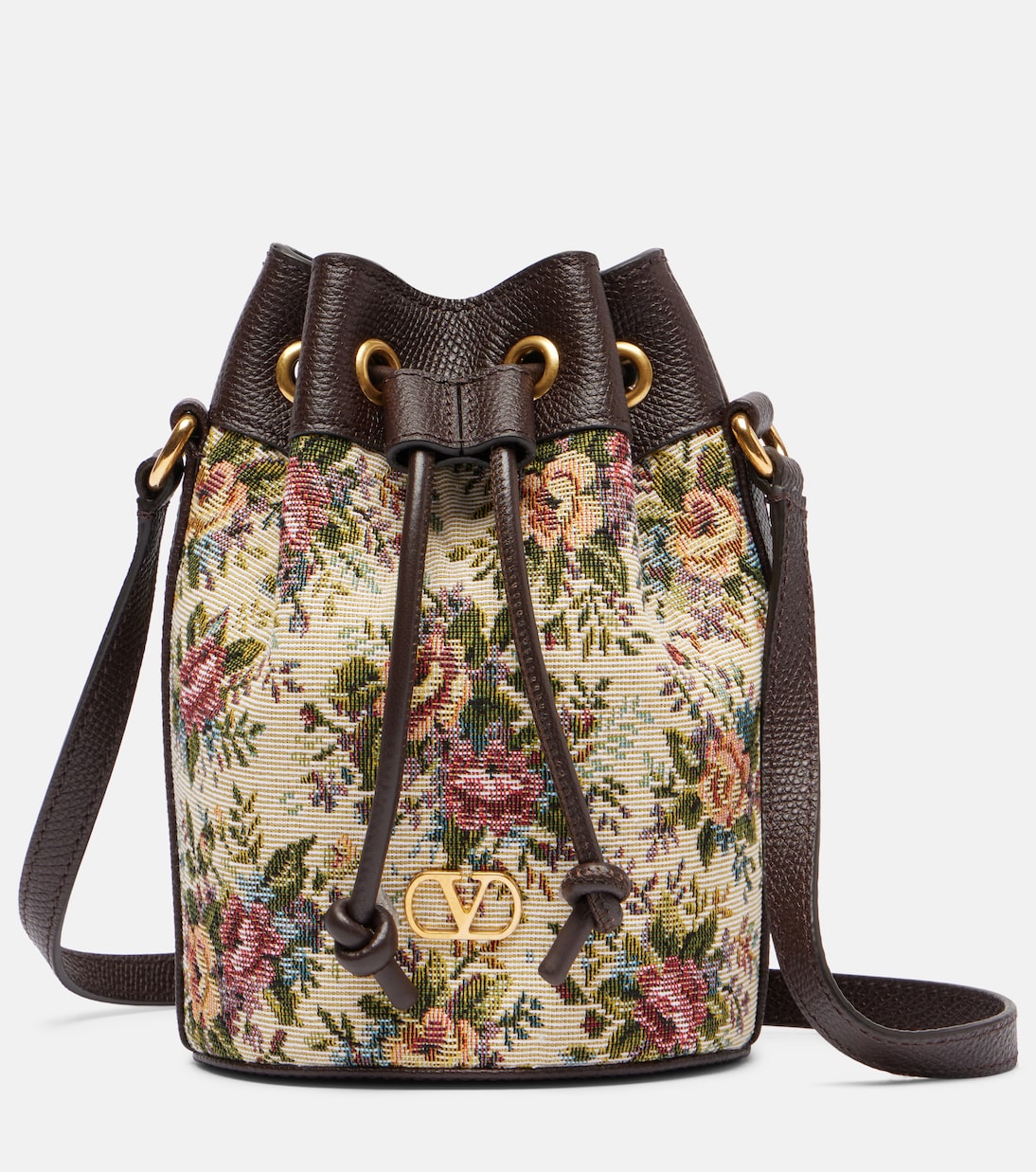 VLogo Signature Small canvas bucket bag | Valentino Garavani