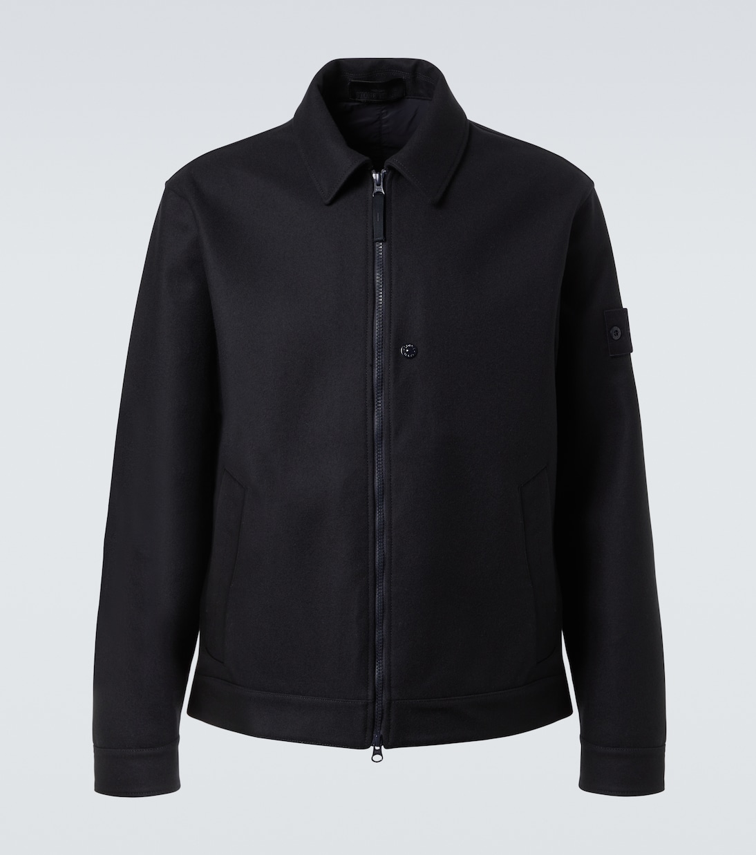 Ghost wool-blend flannel jacket | Stone Island