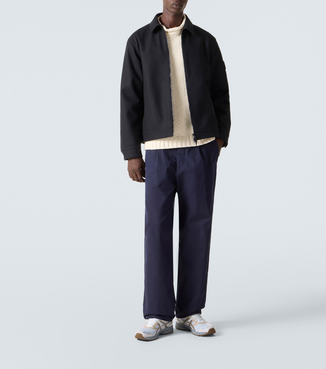 Ghost wool-blend flannel jacket | Stone Island