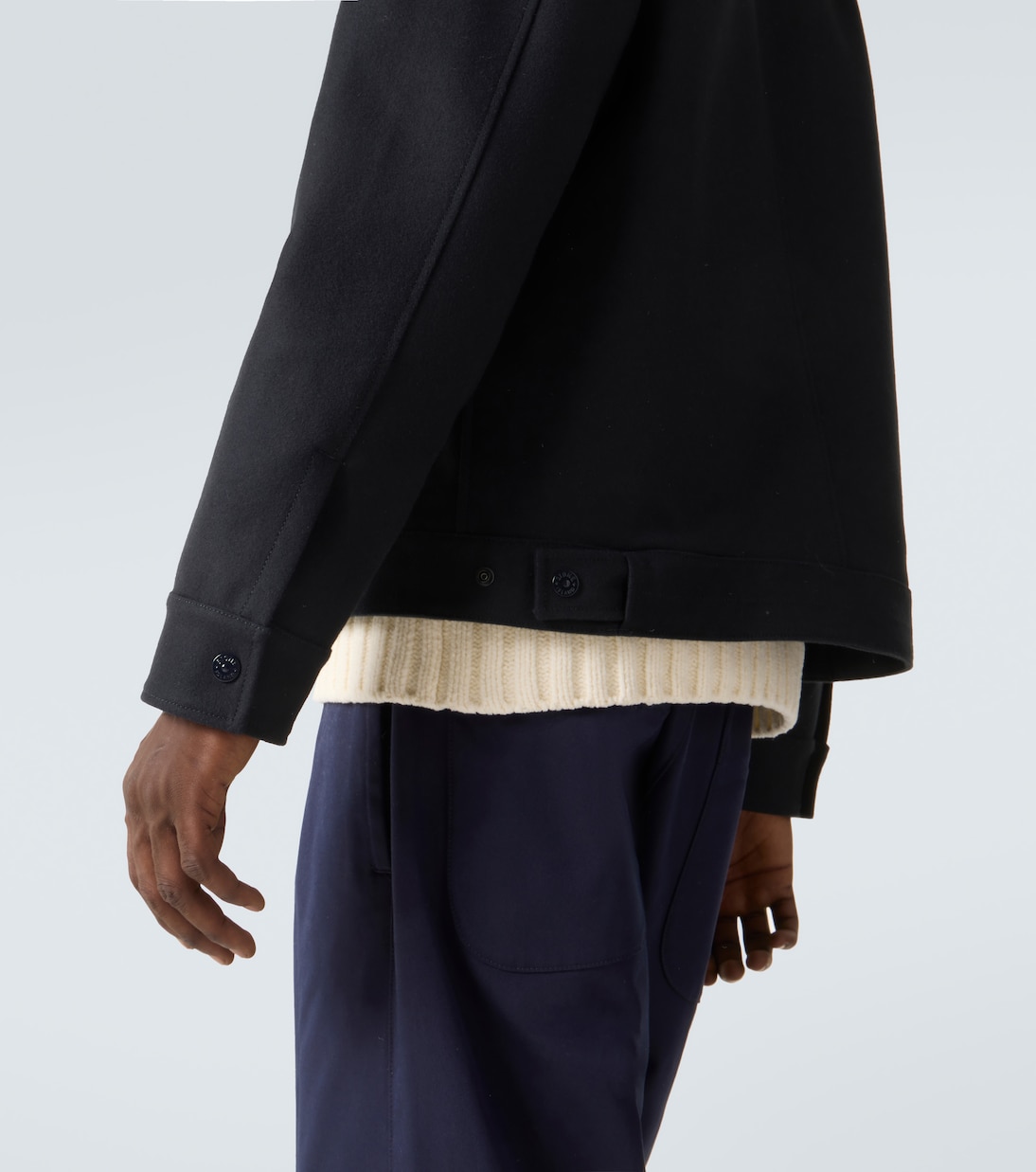 Ghost wool-blend flannel jacket | Stone Island