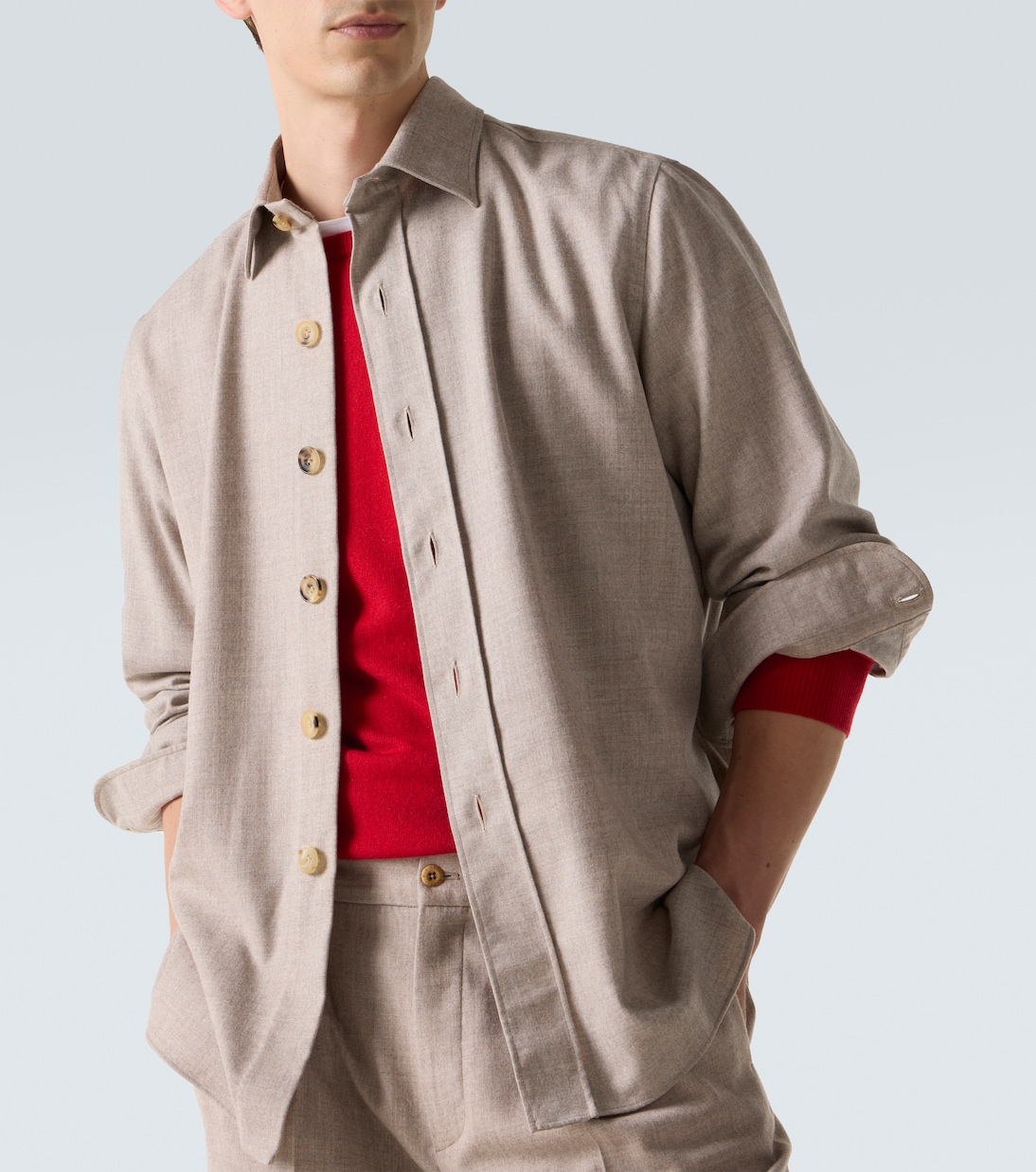 Virgin wool shirt | Rubinacci