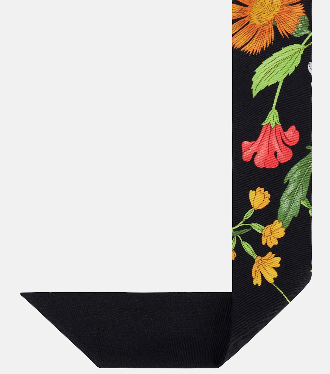 Foulard in twill di seta con stampa | Gucci