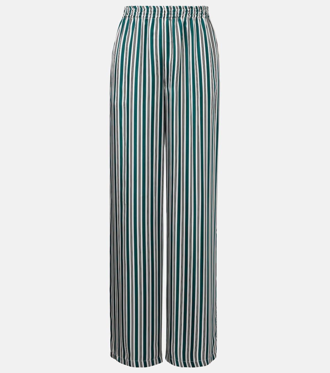 Pantalon ample Ladino rayé en soie | Max Mara
