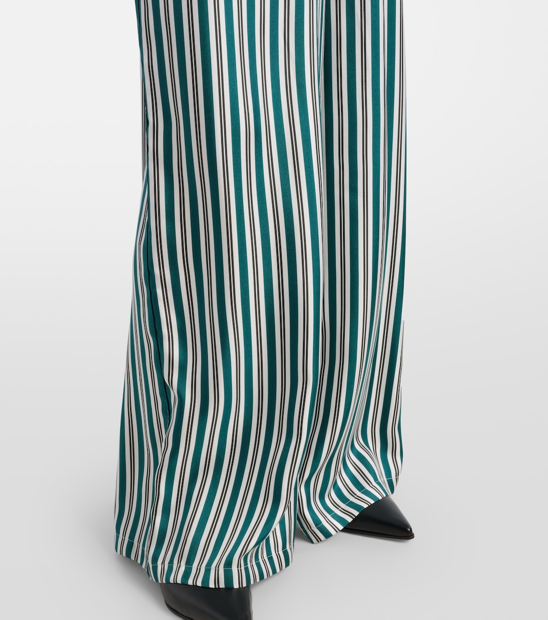 Pantalon ample Ladino rayé en soie | Max Mara