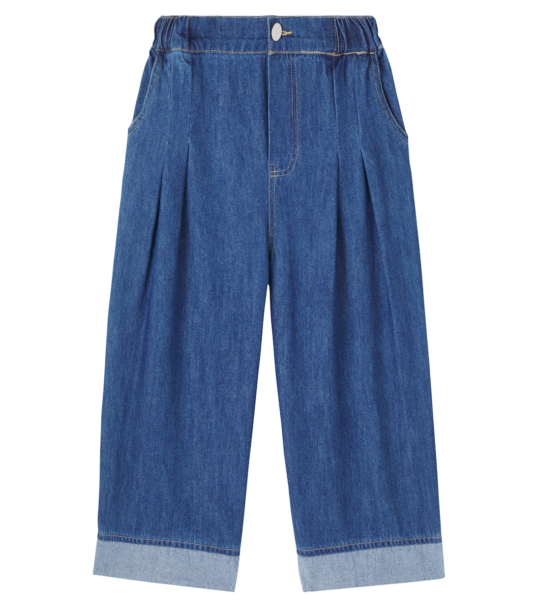 Suri embroidered pleated wide-leg jeans | C'era Una Volta