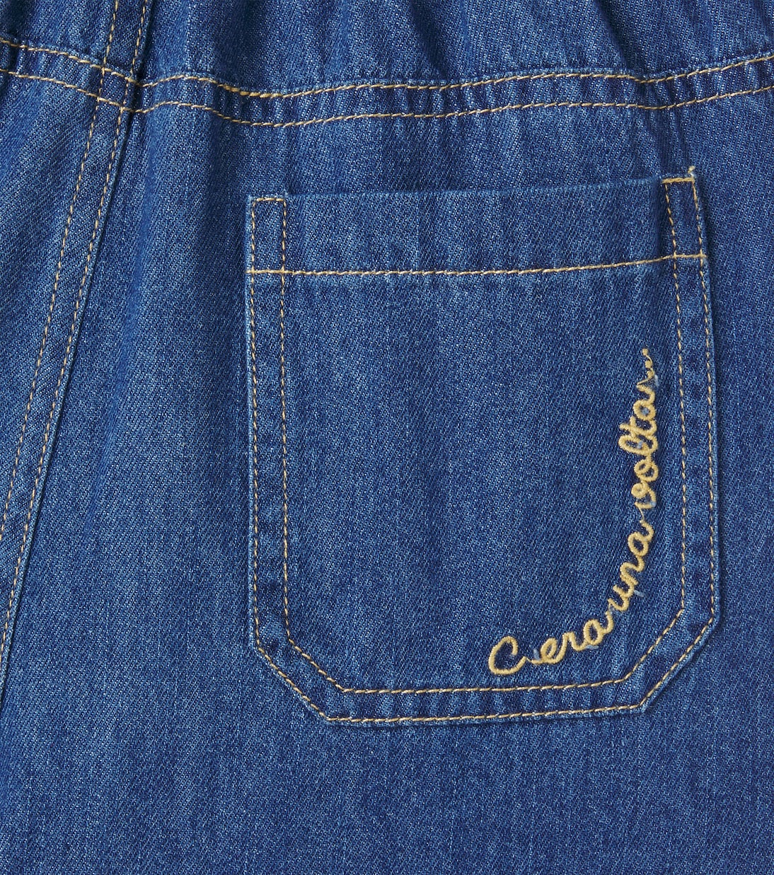 Suri embroidered pleated wide-leg jeans | C'era Una Volta