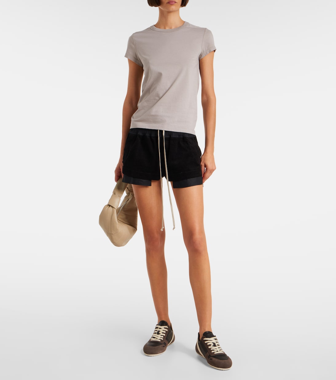 Minimal leather and suede sneakers | Rick Owens