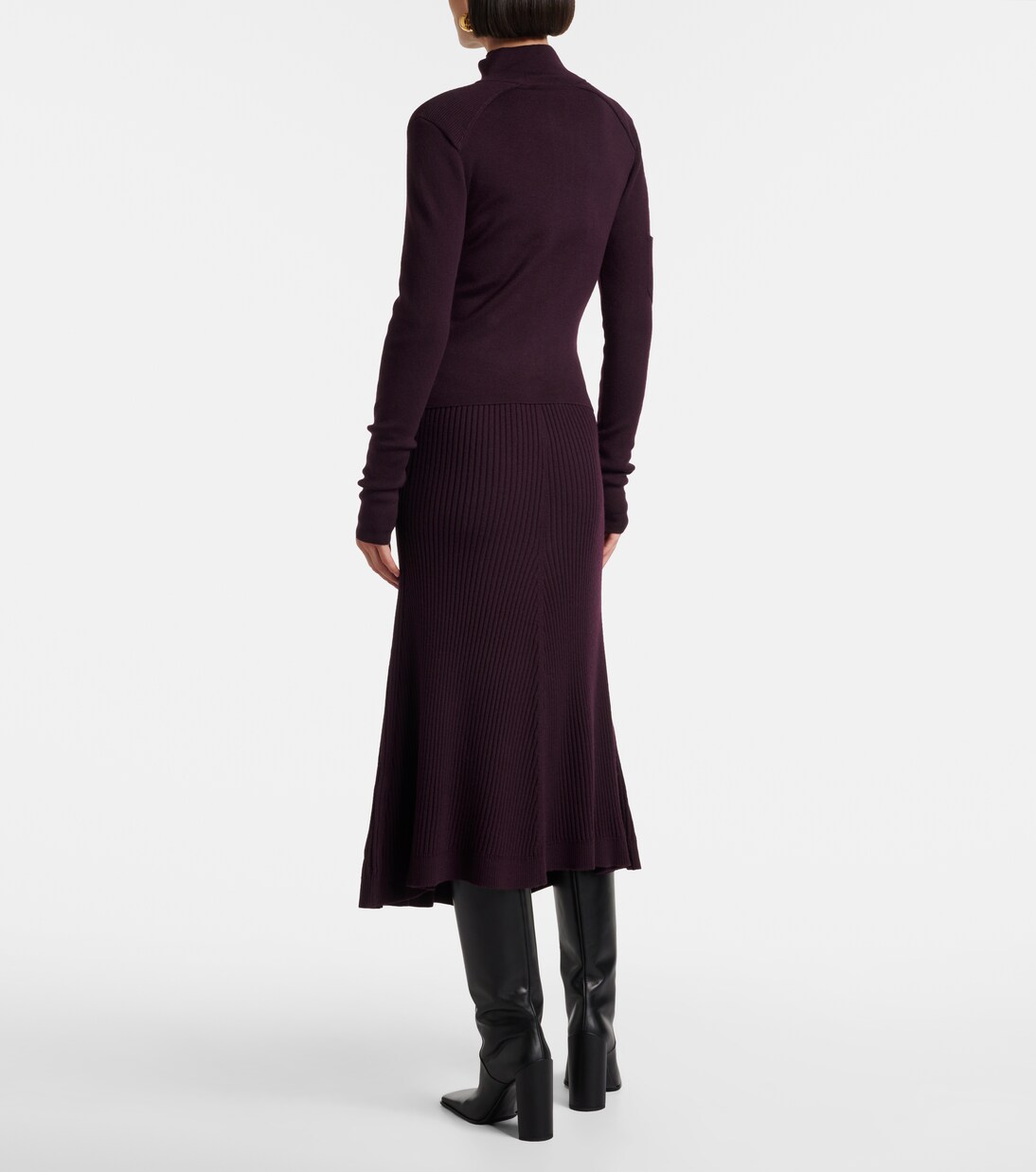 Wool-blend zip-up sweater | Victoria Beckham