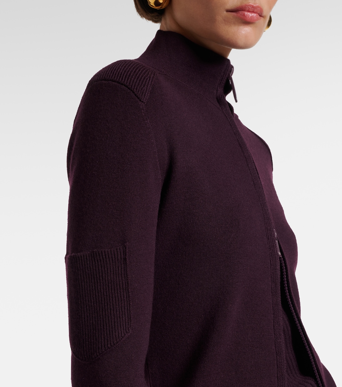 Wool-blend zip-up sweater | Victoria Beckham