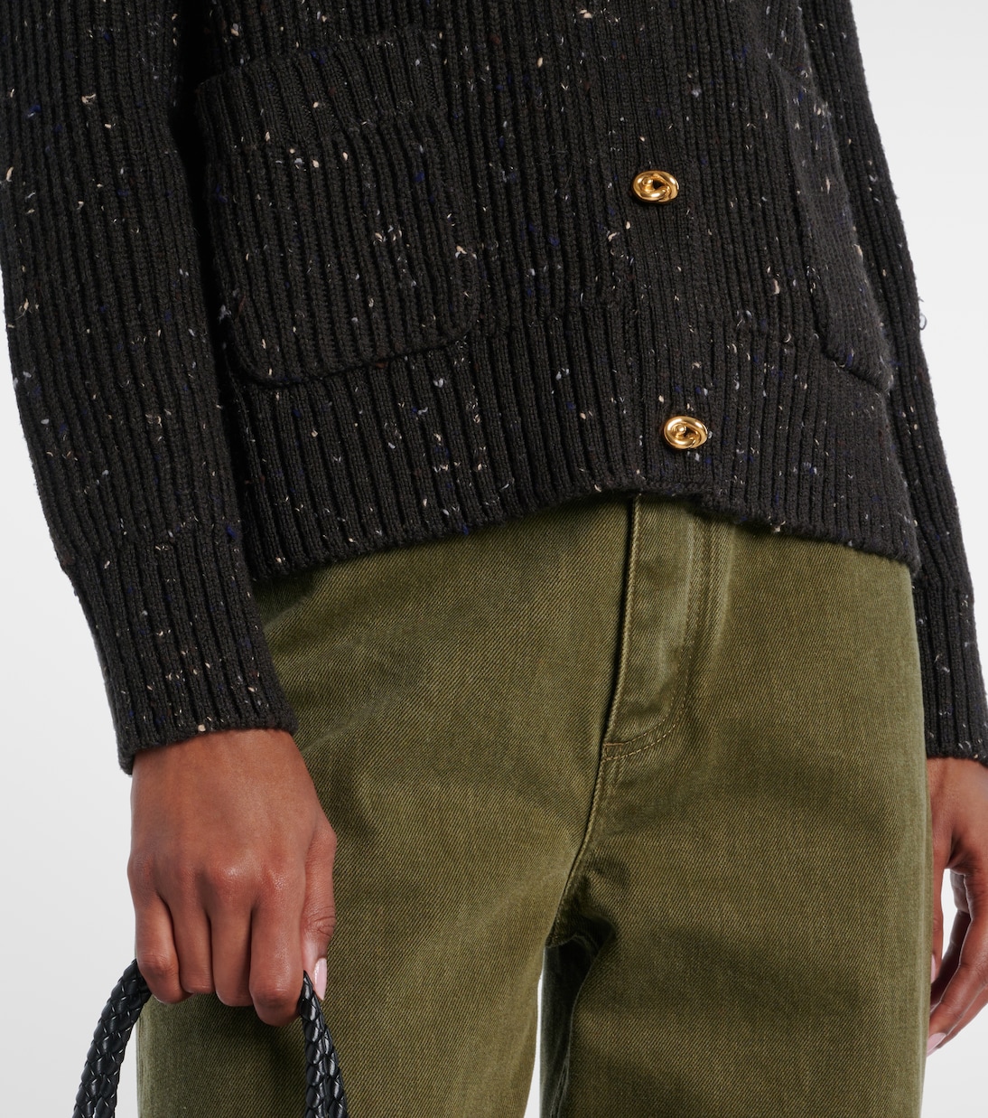 Ribbed-knit wool-blend cardigan | Bottega Veneta